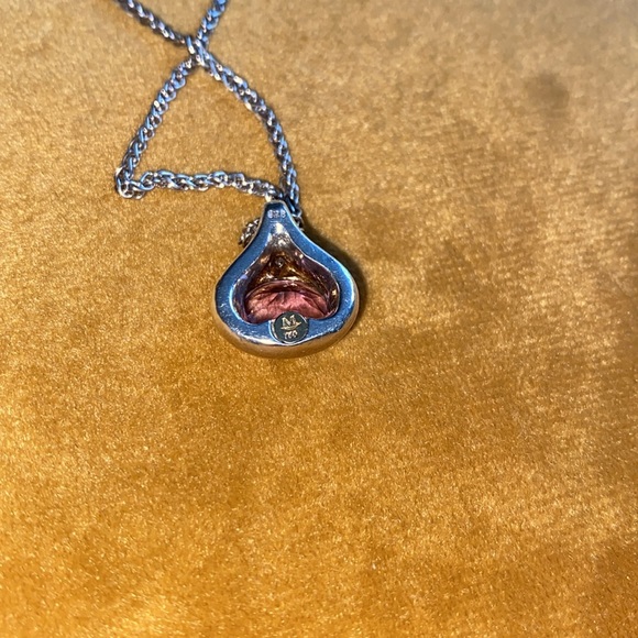 MOVADO amethyst, diamond, ss 925 and gold necklace - Picture 4 of 6